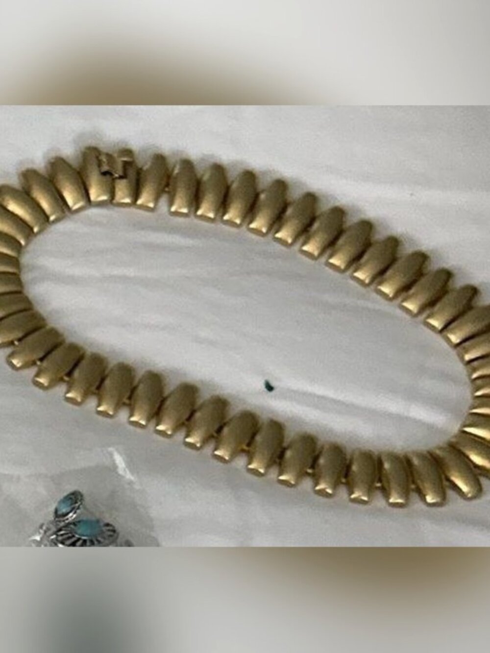 Vintage Gold Scalloped Collar Necklace